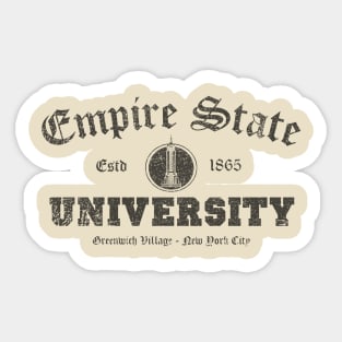 Empire State University, distressed and faded Sticker